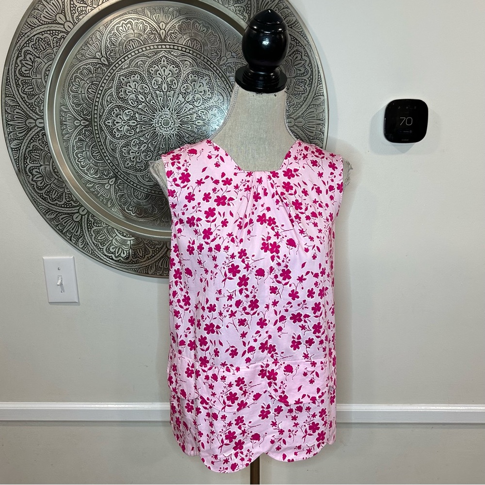 Oscar de la Renta pink on pink floral top - Size 14Y - Picture 3 of 10